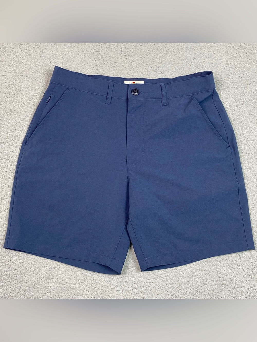 Marine Layer Chino Shorts Mens Size 30 Blue Performance Golf Hybrid 7" Inseam